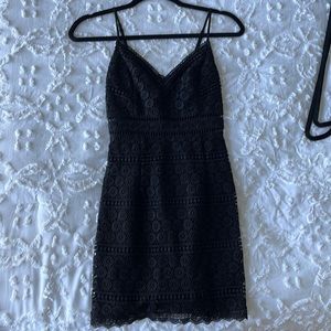 Abercrombie black eyelet dress